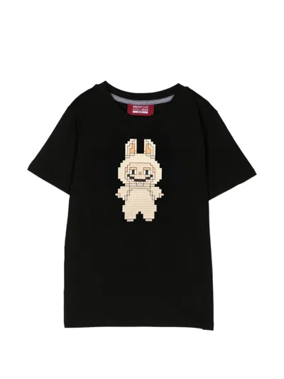 Mostly Heard Rarely Seen 8-bit Kids' Pixelated-graphic T-shirt In Black