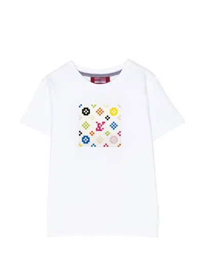 Mostly Heard Rarely Seen 8-bit Kids' Pixelated-graphic T-shirt In White