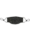 Mostly Heard Rarely Seen Abstract Print Face Mask In Black