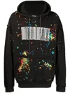 Mostly Heard Rarely Seen Barcode Cotton Hoodie In Black