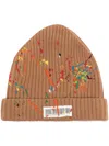 Mostly Heard Rarely Seen Beanie Mit Barcode-print In Brown