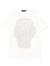 Mostly Heard Rarely Seen Branded Finger Print T-shirt In White