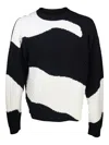 Mostly Heard Rarely Seen Cable Knit Sweater In Black