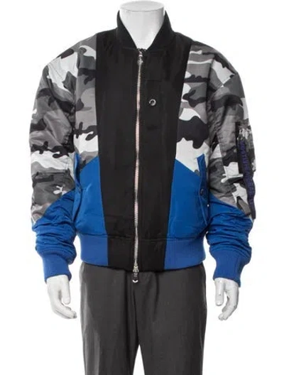 Pre-owned Mostly Heard Rarely Seen Camouflage Print Bomber Jacket W/ Tags In Multicolor