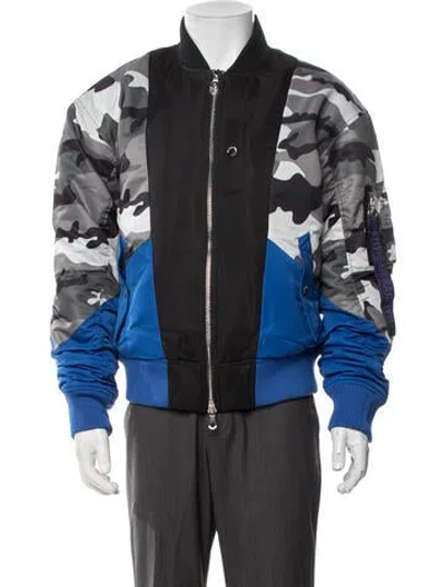 Pre-owned Mostly Heard Rarely Seen Camouflage Print Bomber Jacket W/ Tags In Multicolor