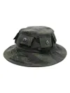 Mostly Heard Rarely Seen Camouflage-print Cotton Bucket Hat In 绿色