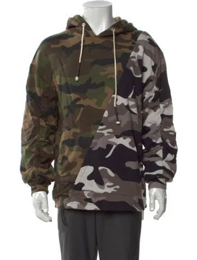 Pre-owned Mostly Heard Rarely Seen Camouflage Print Crew Neck Hoodie W/ Tags In Black/green/white