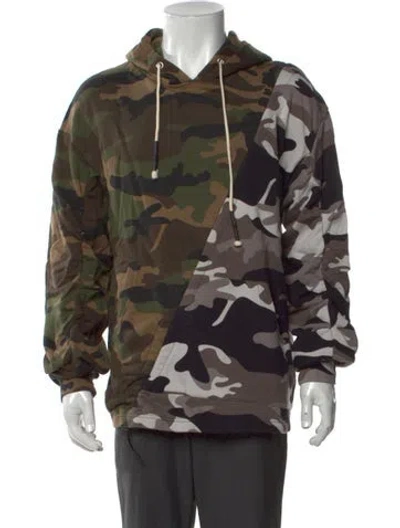 Pre-owned Mostly Heard Rarely Seen Camouflage Print Crew Neck Hoodie W/ Tags In Green