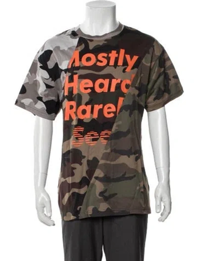Pre-owned Mostly Heard Rarely Seen Camouflage Print Crew Neck T-shirt W/ Tags In Green