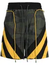Mostly Heard Rarely Seen Camouflage Striped Track Shorts In Green