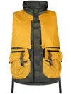 Mostly Heard Rarely Seen Cargo-pockets Cotton Gilet In Multicolour