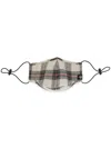 Mostly Heard Rarely Seen Check Print Face Mask In White