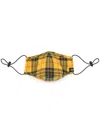 Mostly Heard Rarely Seen Check Print Face Mask In Yellow