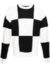 Mostly Heard Rarely Seen Checked Cut-out Wool Jumper In Black