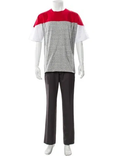 Pre-owned Mostly Heard Rarely Seen Colorblock Pattern Crew Neck T-shirt W/ Tags In Red