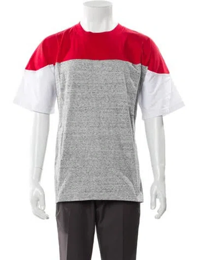 Pre-owned Mostly Heard Rarely Seen Colorblock Pattern Crew Neck T-shirt W/ Tags In Red