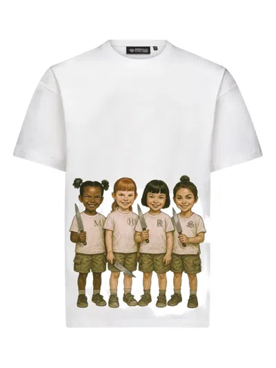 Mostly Heard Rarely Seen Culturally Inappropriate Girlscout T-shirt In White
