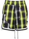 Mostly Heard Rarely Seen Cut-up Plaid Shorts In Black