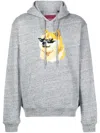 Mostly Heard Rarely Seen Dogcoin Print Hoodie In Grau