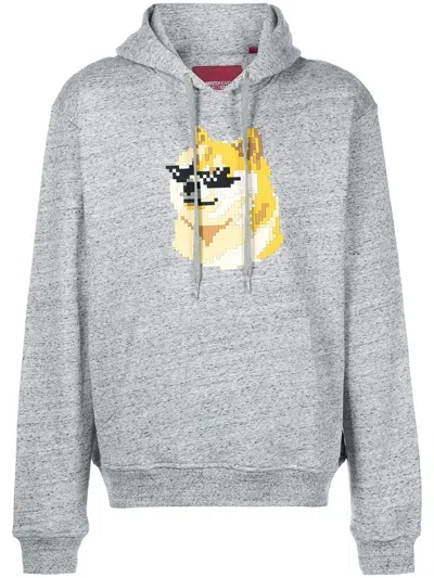Mostly Heard Rarely Seen Dogcoin Print Hoodie In Grau