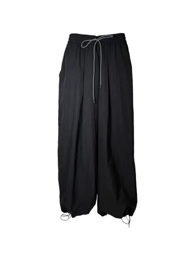 Mostly Heard Rarely Seen Drawstring-fastening Oversized Trousers In Black