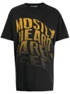 Mostly Heard Rarely Seen Faded Warped Cotton T-shirt In Black
