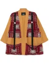 Mostly Heard Rarely Seen Fisherman Kimono Jacket In Multi