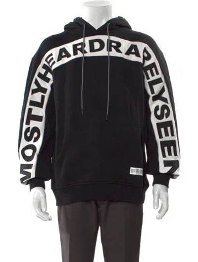 Pre-owned Mostly Heard Rarely Seen Graphic Print Crew Neck Hoodie W/ Tags In Black