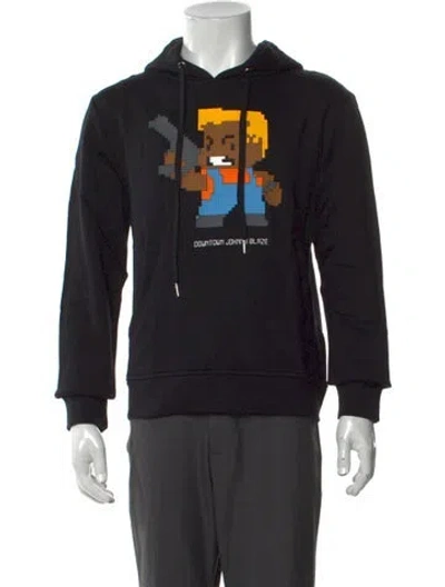 Pre-owned Mostly Heard Rarely Seen Graphic Print Crew Neck Hoodie W/ Tags In Black
