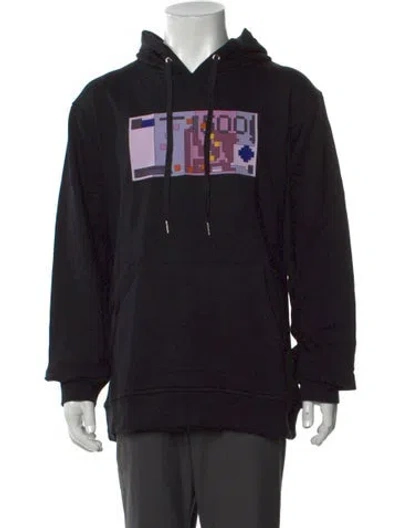Pre-owned Mostly Heard Rarely Seen Graphic Print Crew Neck Hoodie W/ Tags In Black