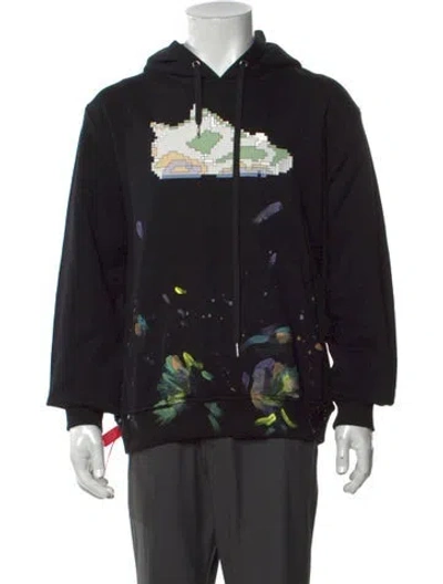 Pre-owned Mostly Heard Rarely Seen Graphic Print Crew Neck Hoodie W/ Tags In Black