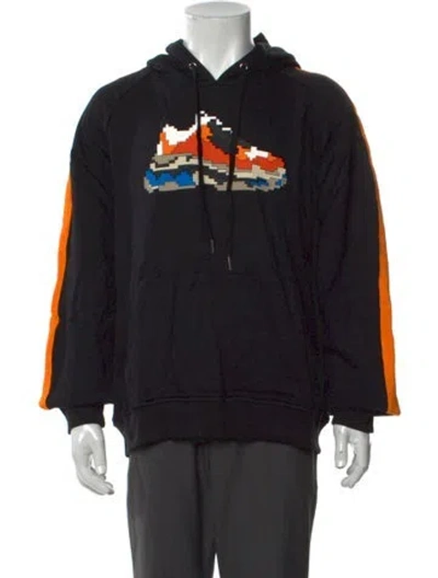 Pre-owned Mostly Heard Rarely Seen Graphic Print Crew Neck Hoodie W/ Tags In Black