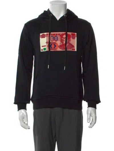 Pre-owned Mostly Heard Rarely Seen Graphic Print Crew Neck Hoodie W/ Tags In Black