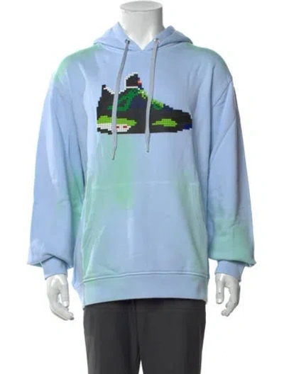 Pre-owned Mostly Heard Rarely Seen Graphic Print Crew Neck Hoodie W/ Tags In Blue