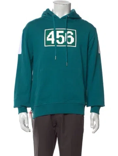 Pre-owned Mostly Heard Rarely Seen Graphic Print Crew Neck Hoodie W/ Tags In Green