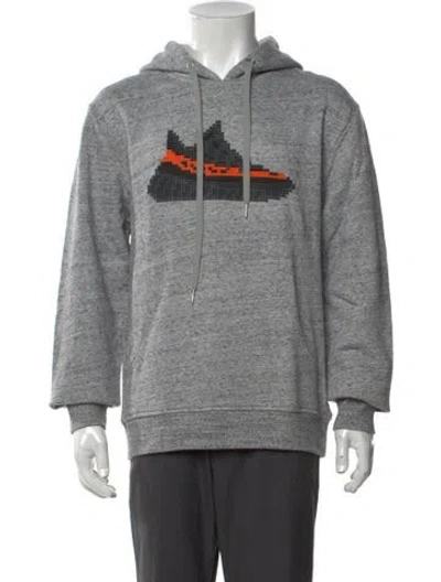 Pre-owned Mostly Heard Rarely Seen Graphic Print Crew Neck Hoodie W/ Tags In Grey