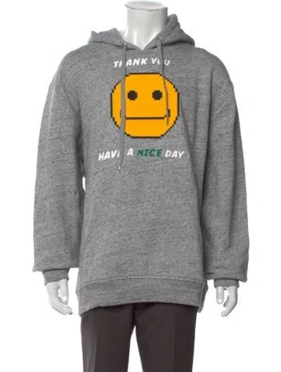 Pre-owned Mostly Heard Rarely Seen Graphic Print Crew Neck Hoodie W/ Tags In Neutral