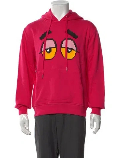 Pre-owned Mostly Heard Rarely Seen Graphic Print Crew Neck Hoodie W/ Tags In Pink