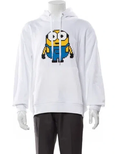 Pre-owned Mostly Heard Rarely Seen Graphic Print Crew Neck Hoodie W/ Tags In White