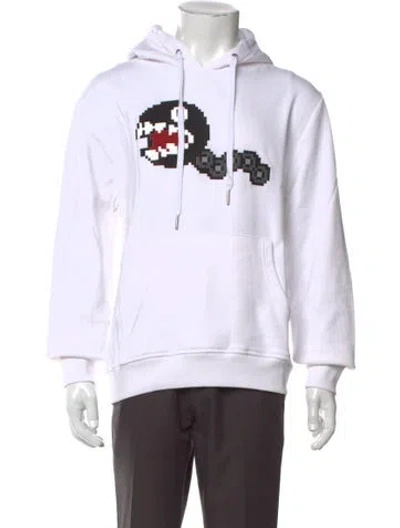 Pre-owned Mostly Heard Rarely Seen Graphic Print Crew Neck Hoodie W/ Tags In White