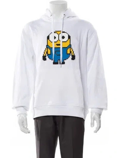 Pre-owned Mostly Heard Rarely Seen Graphic Print Crew Neck Hoodie In White