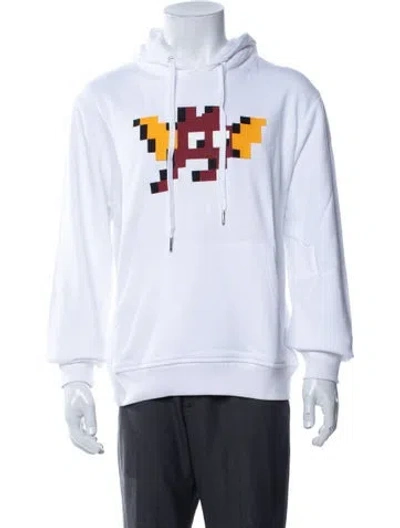 Pre-owned Mostly Heard Rarely Seen Graphic Print Crew Neck Hoodie In White