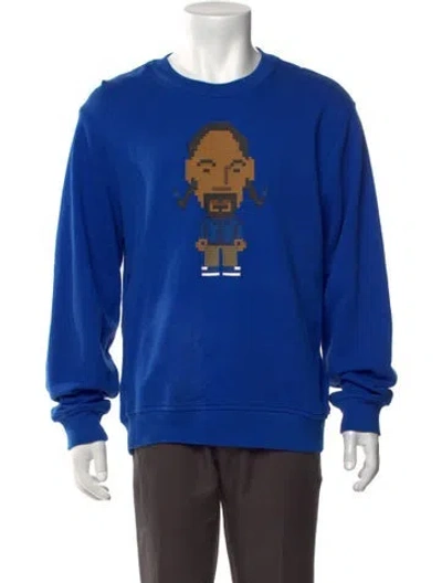 Pre-owned Mostly Heard Rarely Seen Graphic Print Crew Neck Sweatshirt In Blue