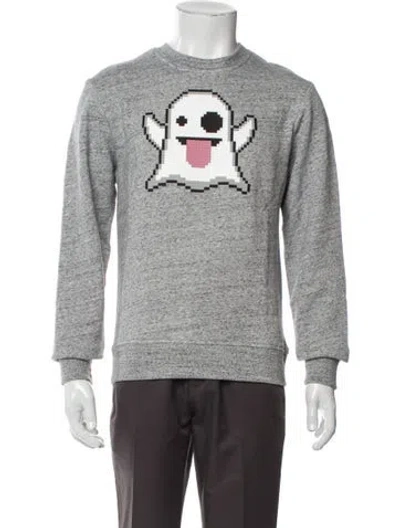 Pre-owned Mostly Heard Rarely Seen Graphic Print Crew Neck Sweatshirt W/ Tags In Gray