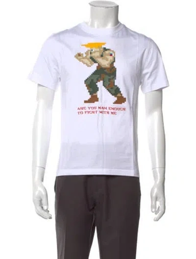 Pre-owned Mostly Heard Rarely Seen Graphic Print Crew Neck T-shirt W/ Tags In White