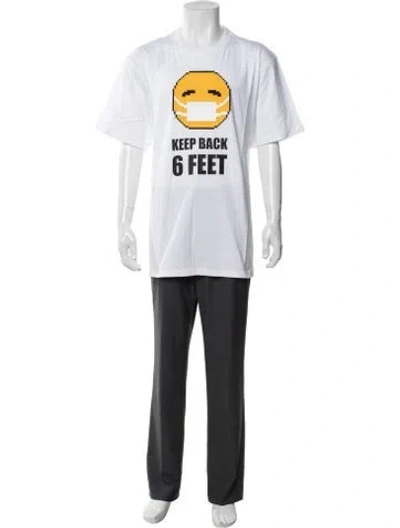 Pre-owned Mostly Heard Rarely Seen Graphic Print Crew Neck T-shirt W/ Tags In White