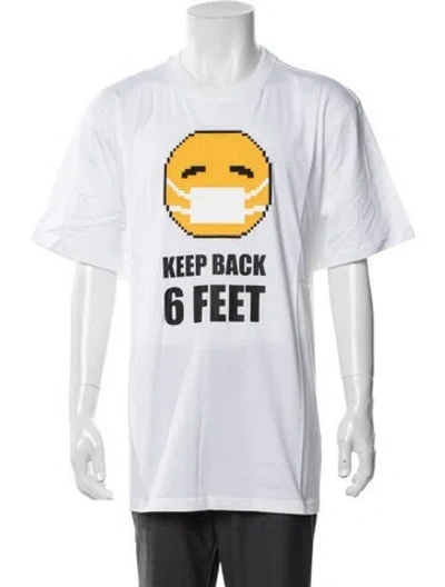 Pre-owned Mostly Heard Rarely Seen Graphic Print Crew Neck T-shirt W/ Tags In White