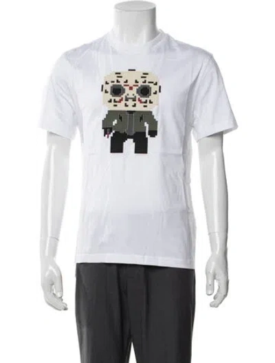 Pre-owned Mostly Heard Rarely Seen Graphic Print Crew Neck T-shirt W/ Tags In White