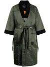 Mostly Heard Rarely Seen Kimono Robe Overcoat In Green