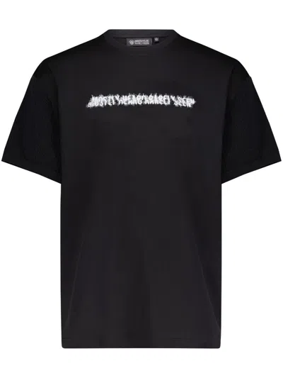 Mostly Heard Rarely Seen Logo-embroidered Cotton T-shirt In Black